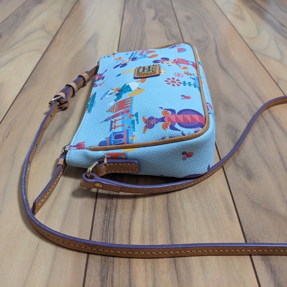 EUC! Dooney &Bourke X Disney Epcot Flower Garden Festival Figment Crossbody Bag - Picture 6 of 16